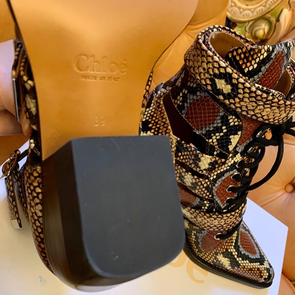 Authentic Chloe Rylee Python Embossed Leat… - Picture 5 of 9